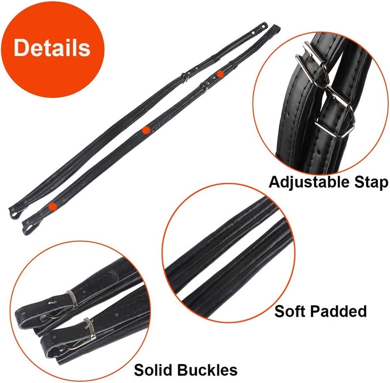 YUNNLEZT Padded Bass Accordion PU Leather Shoulder Harness Straps - Adjustable Belt for 16-120 Accordion Musical Instrument Accessories - Image 5